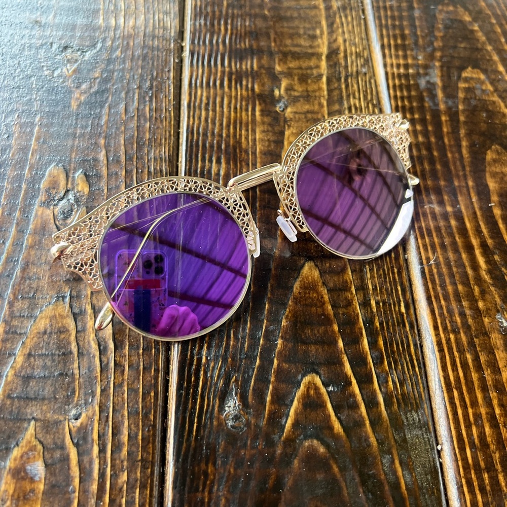 Local Boutique Sunglasses | Purple & Rose Gold